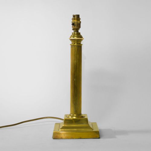 VICTORIAN BRASS IONIC COLUMN LAMP - ADDITIONAL PHOTO 5