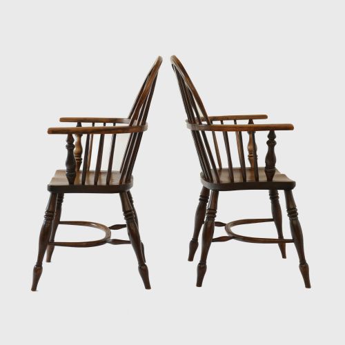 A PAIR OF ASH AND ELM LOWBACK WINDSOR CHAIRS - ADDITIONAL PHOTO 2