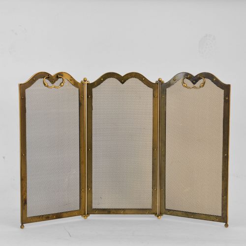 SMALL TRIPARTITE FOLDING BRASS SPARK GUARD - ADDITIONAL PHOTO 5