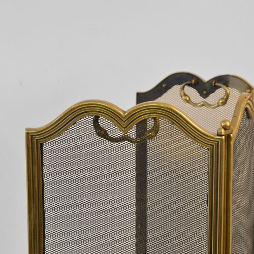 SMALL TRIPARTITE FOLDING BRASS SPARK GUARD - ADDITIONAL PHOTO 7