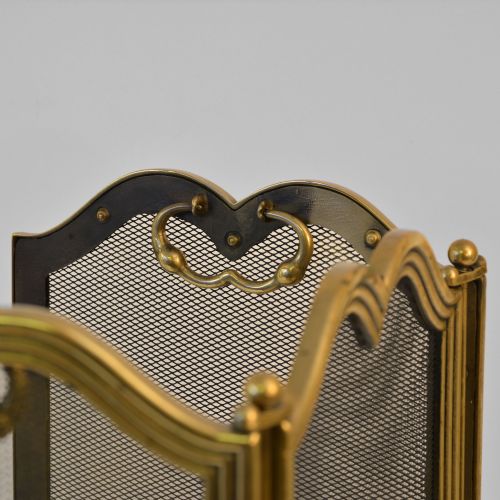 SMALL TRIPARTITE FOLDING BRASS SPARK GUARD - ADDITIONAL PHOTO 8