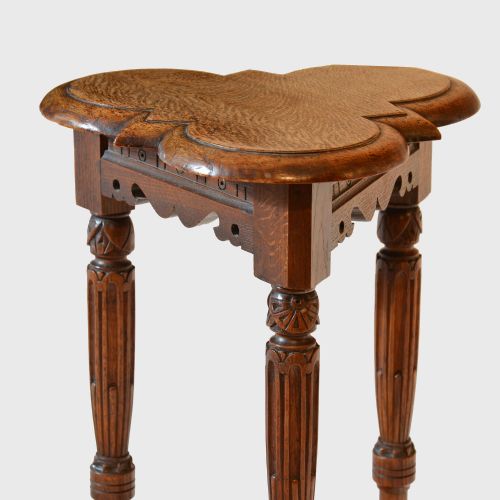 GOTHIC OAK TREFOIL TABLE - ADDITIONAL PHOTO 3