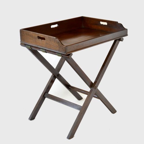 18TH CENTURY GEORGIAN MAHOGANY BUTLER'S TRAY ON STAND
