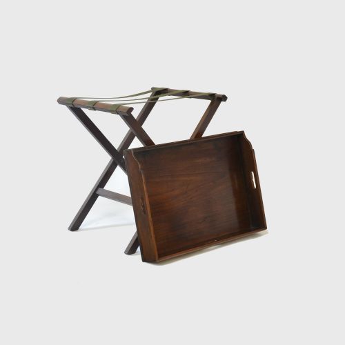 18TH CENTURY GEORGIAN MAHOGANY BUTLER'S TRAY ON STAND - ADDITIONAL PHOTO 1