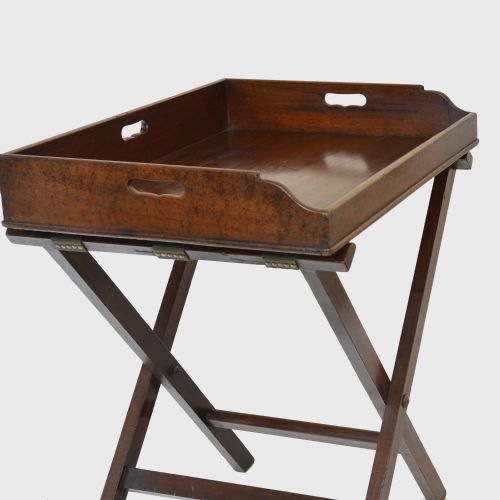 18TH CENTURY GEORGIAN MAHOGANY BUTLER'S TRAY ON STAND - ADDITIONAL PHOTO 3