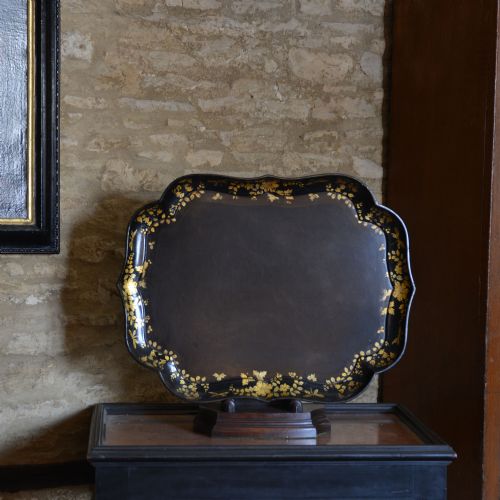 A REGENCY PAPIER MACH TRAY