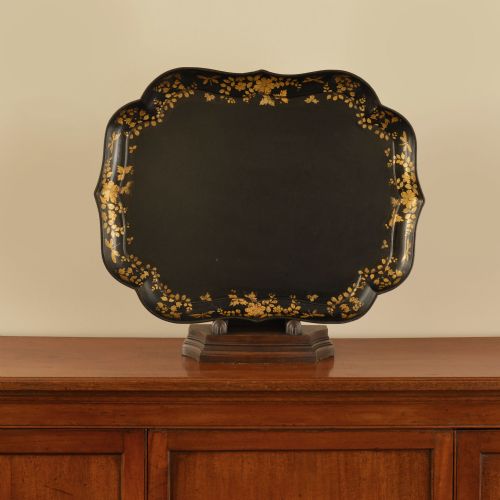 A REGENCY PAPIER MACH TRAY - ADDITIONAL PHOTO 1
