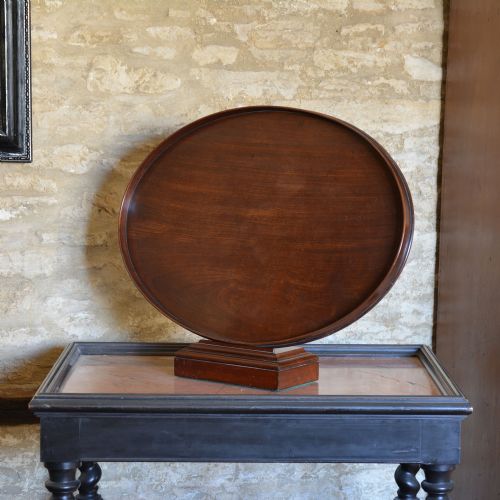 19TH CENTURY MAHOGANY TRAY PICTURE OR PLATE STA - ADDITIONAL PHOTO 1
