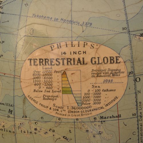 TERRESTRIAL GLOBE BY GEORGE PHILIPS AND SON LTD LONDON - ADDITIONAL PHOTO 2
