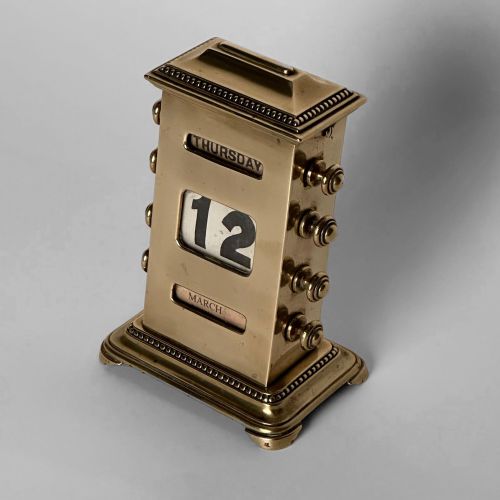 19TH CENTURY CAST BRASS PERPETUAL CALENDAR BY WILLIAM TONKS OF BIRMINGHAM - ADDITIONAL PHOTO 1