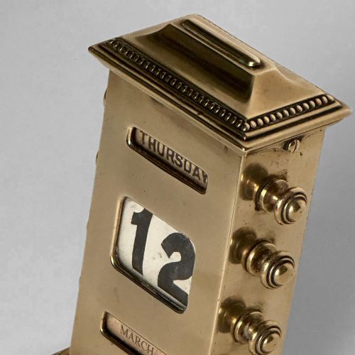 19TH CENTURY CAST BRASS PERPETUAL CALENDAR BY WILLIAM TONKS OF BIRMINGHAM - ADDITIONAL PHOTO 2