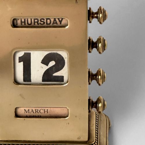19TH CENTURY CAST BRASS PERPETUAL CALENDAR BY WILLIAM TONKS OF BIRMINGHAM - ADDITIONAL PHOTO 3