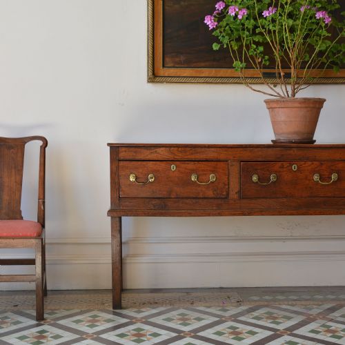 GEORGIAN ELM DRESSER BASE - ADDITIONAL PHOTO 3
