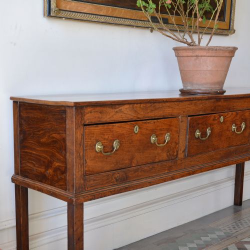 GEORGIAN ELM DRESSER BASE - ADDITIONAL PHOTO 6