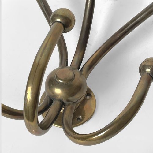 EARLY 20TH CENTURY CAST BRASS HAT AND COAT HOOKS - ADDITIONAL PHOTO 1
