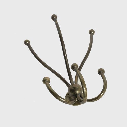 EARLY 20TH CENTURY CAST BRASS HAT AND COAT HOOKS - ADDITIONAL PHOTO 2