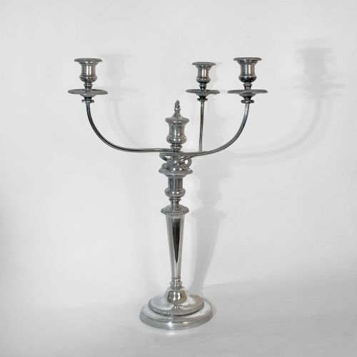 Staple Inn Regency Sheffield Plated Three-light Candelabrum