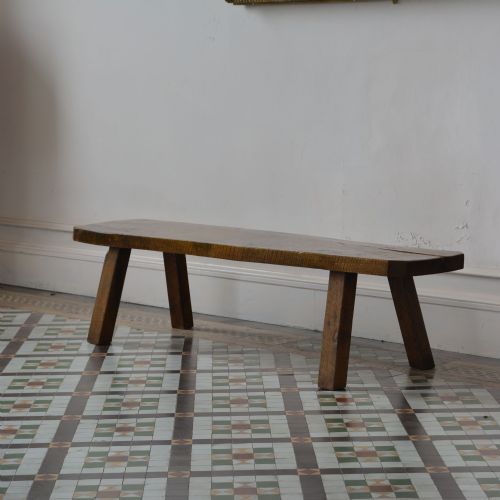 19TH CENTURY WELSH OAK PIG BENCH