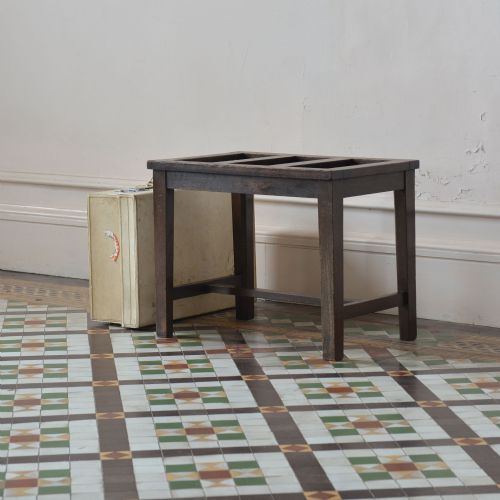 EDWARDIAN OAK LUGGAGE RACK - ADDITIONAL PHOTO 3