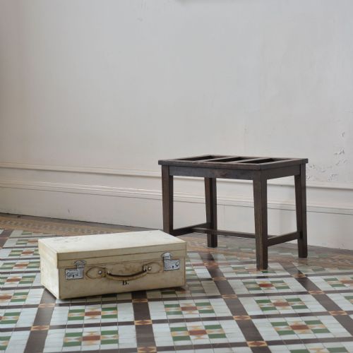 EDWARDIAN OAK LUGGAGE RACK - ADDITIONAL PHOTO 4