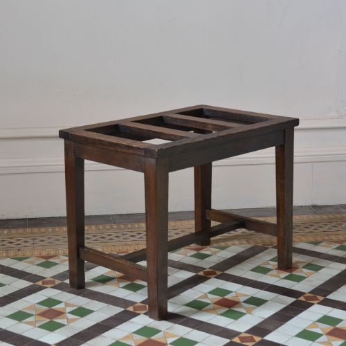 EDWARDIAN OAK LUGGAGE RACK - ADDITIONAL PHOTO 6