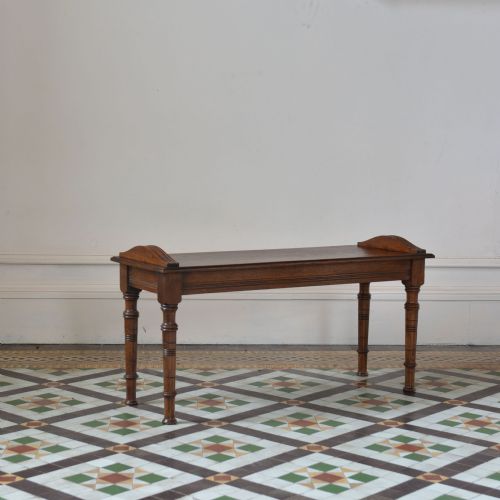 AESTHETIC MOVEMENT OAK BENCH OR WINDOW SEAT
