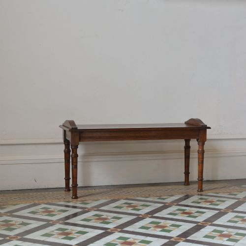 AESTHETIC MOVEMENT OAK BENCH OR WINDOW SEAT - ADDITIONAL PHOTO 1