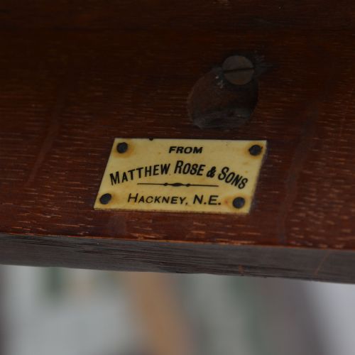 AESTHETIC MOVEMENT OAK BENCH OR WINDOW SEAT - ADDITIONAL PHOTO 5