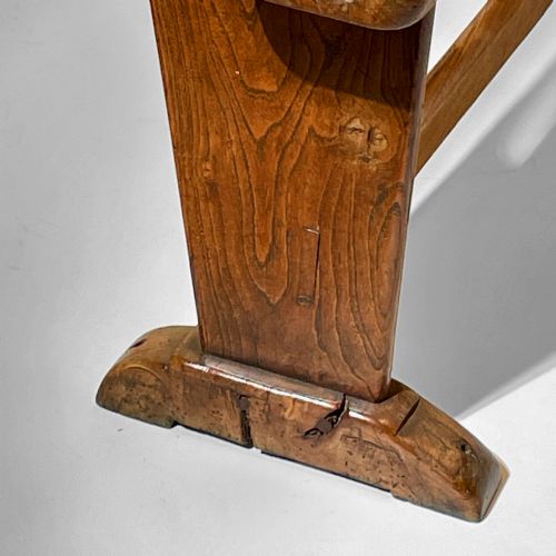 GEORGIAN FOLK ART CHILDS ELM BENCH - ADDITIONAL PHOTO 4
