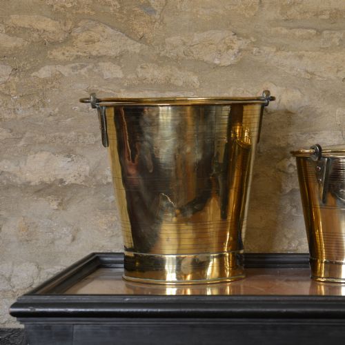 Large Anglo-indian Brass Campaign Bucket