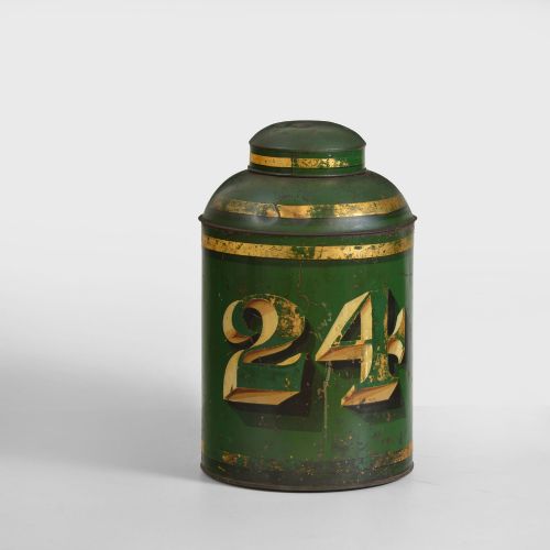 Antique Grocer's Shop Tin Tea Canister