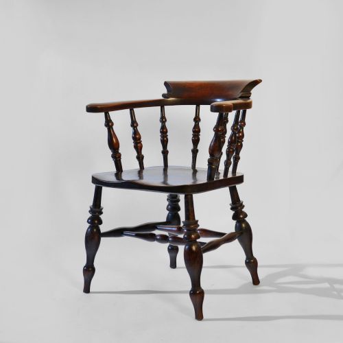 19th Century Bowback Ash and Elm Windsor Chair