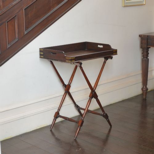 Georgian Mahogany Butlers Tray on Stand