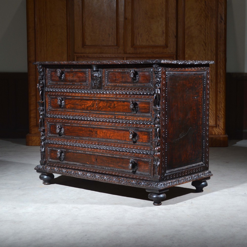 Italian Renaissance Bambocci Walnut Commode
