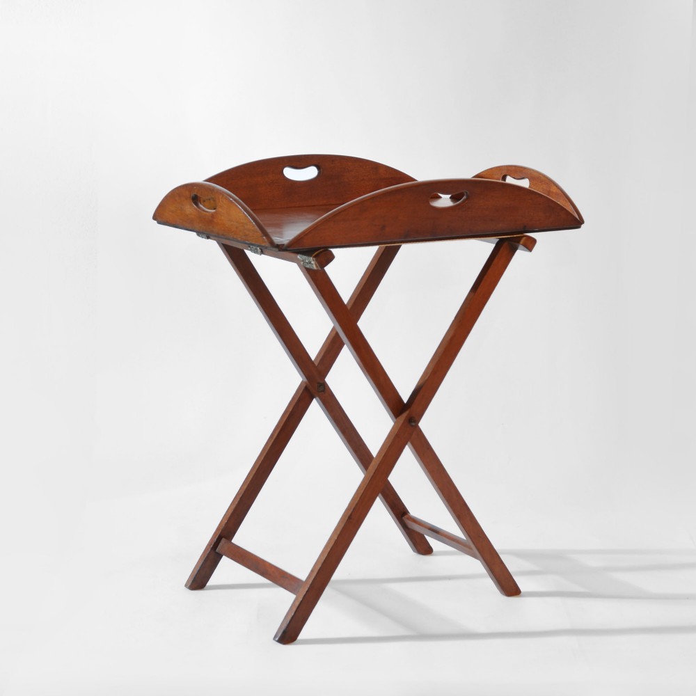 Georgian mahogany butler's tray on stand