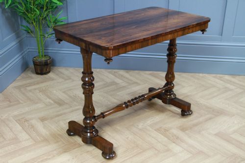 fig 2. Antique Georgian William IV Rosewood Turned Hall Sofa Side Lamp Plant Table 1830