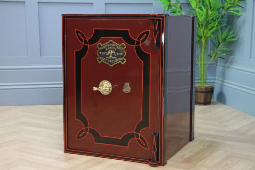 fig 6. Antique J CARTWRIGHT & SON Luxury Fireproof Safe Fully Restored With Keys Vintage