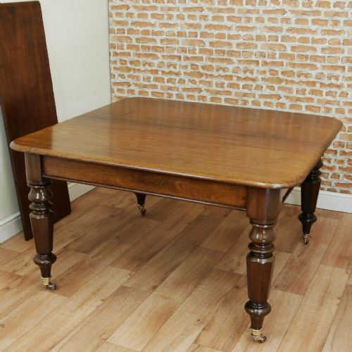 fig 3. Antique Late Georgian Victorian Solid Mahogany 1 Leaf Pull Out Dining Table 1830