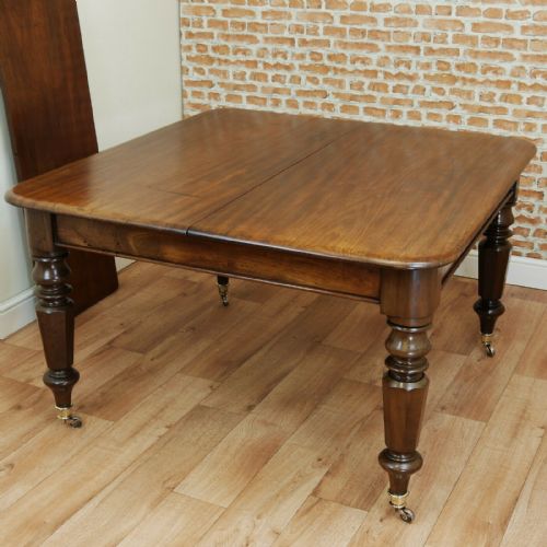 fig 4. Antique Late Georgian Victorian Solid Mahogany 1 Leaf Pull Out Dining Table 1830