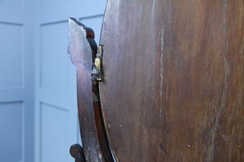ANTIQUE VICTORIAN CARVED MAHOGANY OVAL DRESSING TABLE TOILET SWING MIRROR - ADDITIONAL PHOTO 10