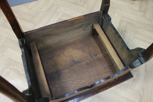 fig 1. Antique Early Georgian George III Oak Lowboy Side Hall Lamp Table Queen Anne