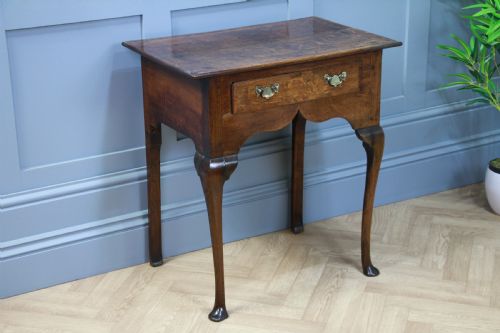 fig 2. Antique Early Georgian George III Oak Lowboy Side Hall Lamp Table Queen Anne