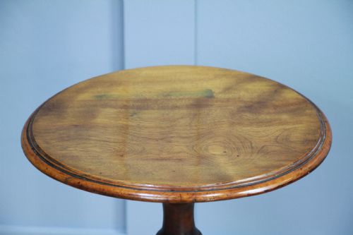 fig 2. Original Antique Victorian Solid Walnut Round Wine Lamp Side Table Occasional