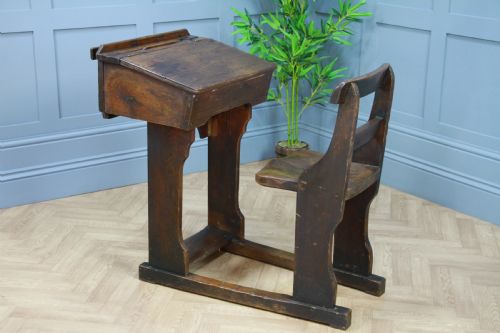Original Antique Victorian 19th Century Children’s School Slider Desk & Chair