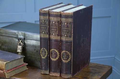 fig 2. Set of 3 Antique Victorian Books 'The Illustrated London News 1877-1898-1899'