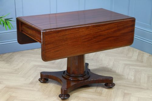Antique Original Victorian Mahogany Pembroke Pedestal Centre Table
