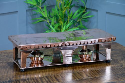 Antique Victorian Alex Boyd & Son Solid Copper Server Hot Plate Food Warmer