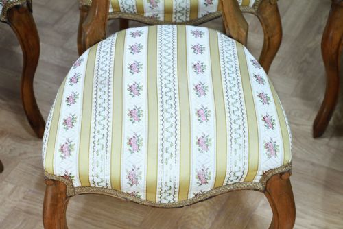 fig 3. Set of 6 Antique Victorian Walnut Balloon Back Dining Chairs Cabriole Original