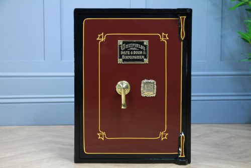 fig 2. Antique 'WHITFIELD'S' Luxury Fireproof Safe Fully Restored With Keys Vintage