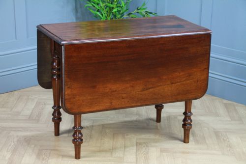 Original Antique Victorian Solid Mahogany 4 Seater Drop Leaf Dining Table C1880